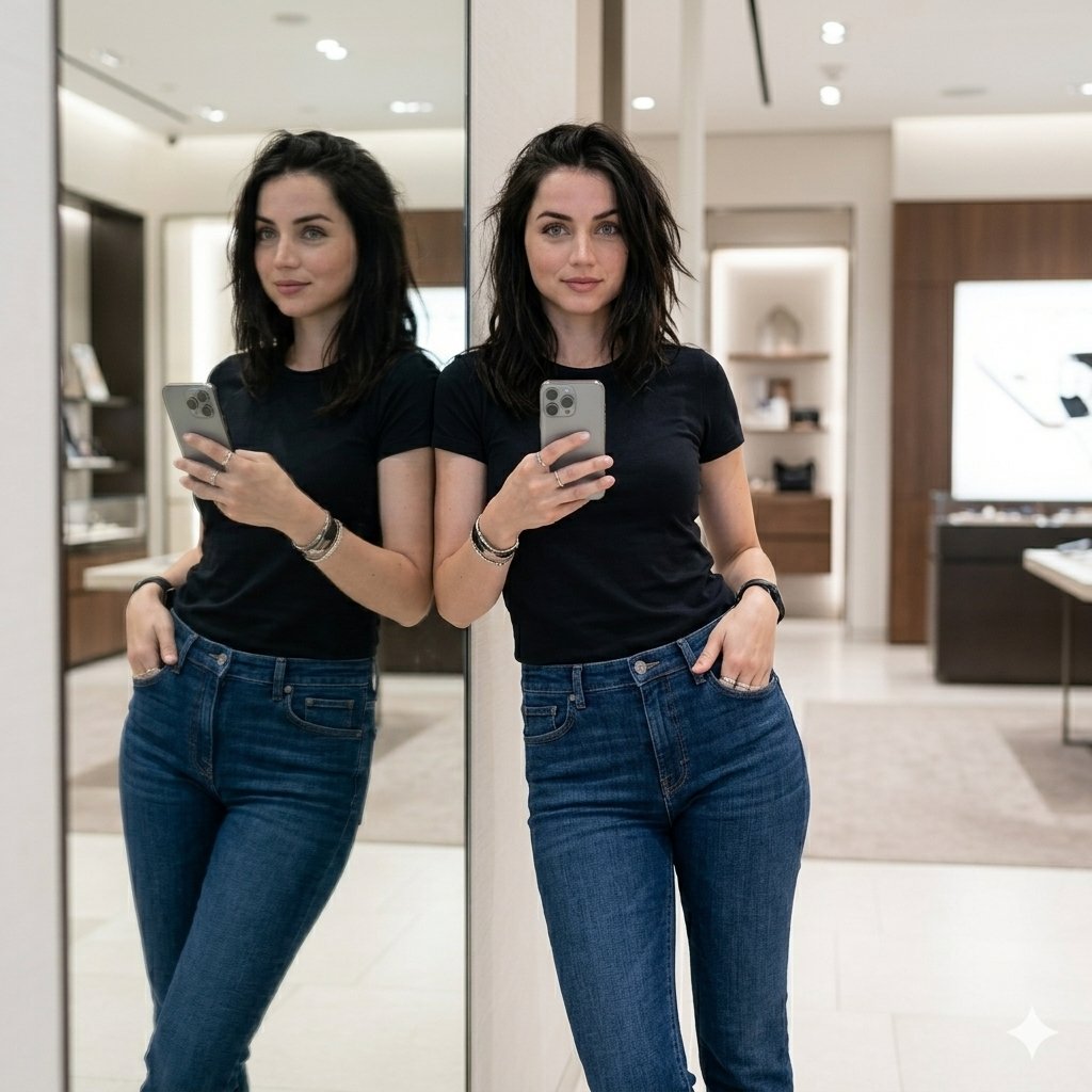 Stylish Mirror Selfie Girl