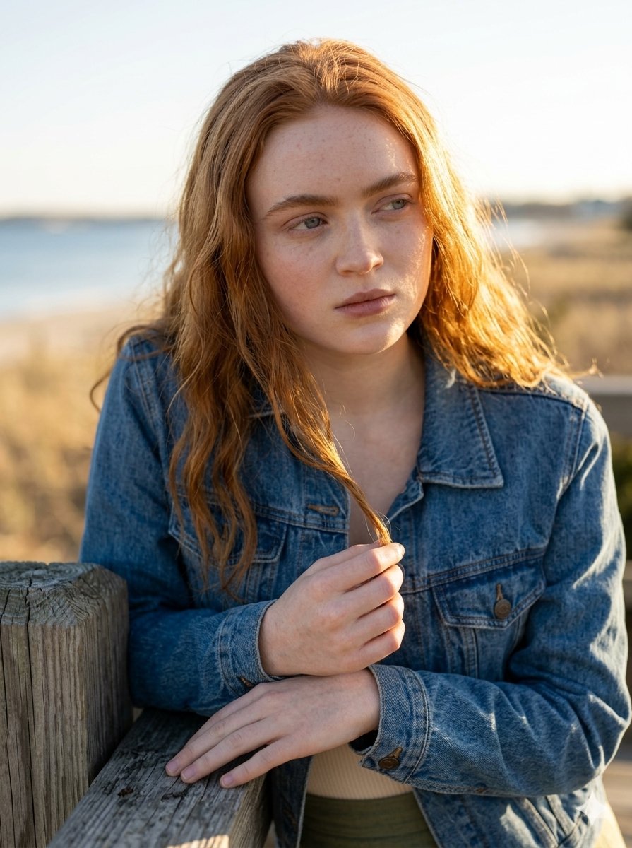 Redhead Portrait Golden Hour Beach