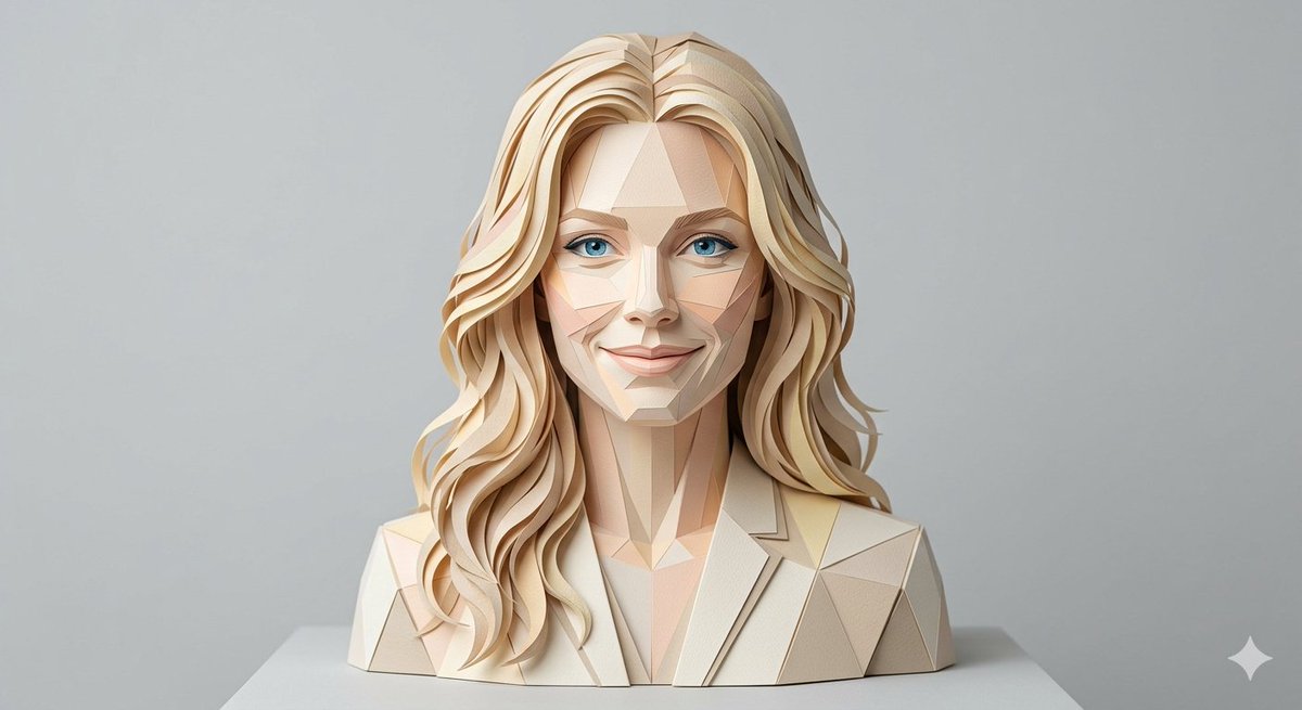 Ultra Realistic Paper Sculpture Portrait