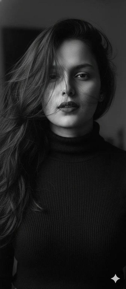 Timeless Cinematic Black and White Portrait
