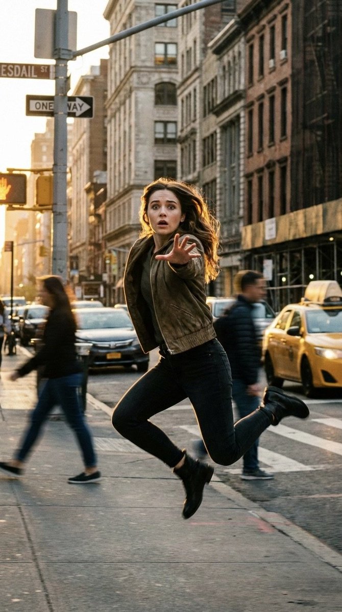 Suspended Mid-Air NYC Street
