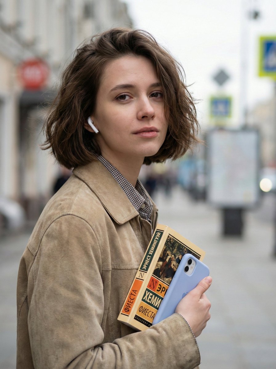 Photorealistic Street Woman Portrait