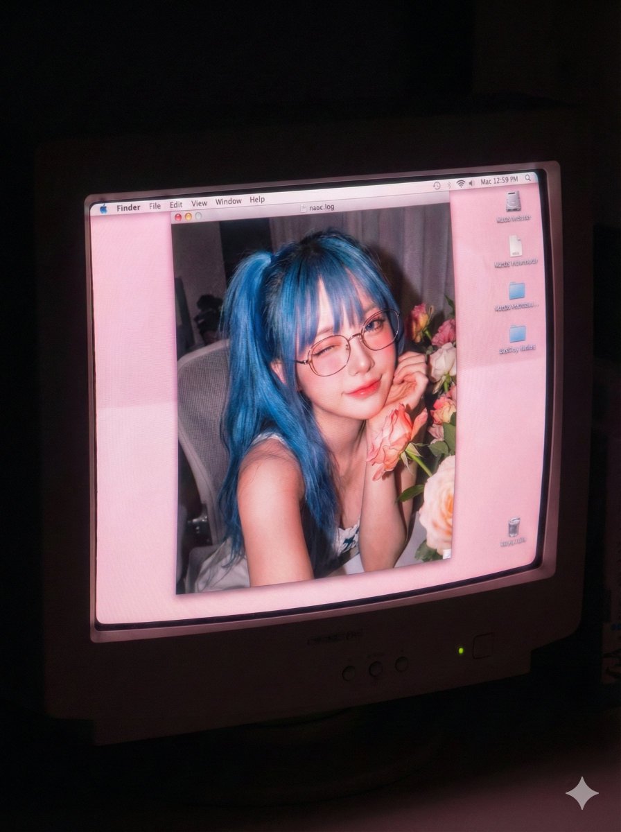Vintage CRT Selfie Aesthetic