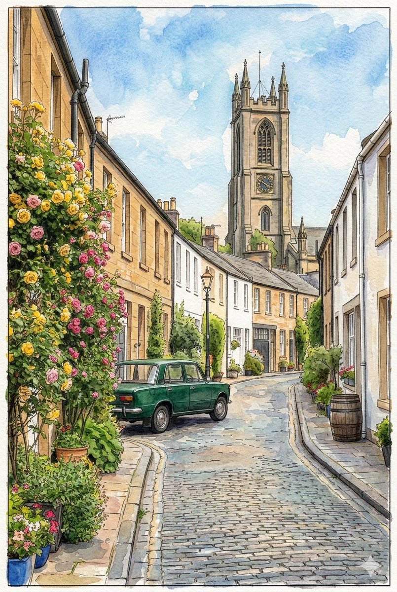 Edinburgh Rose Lane Golden Hour