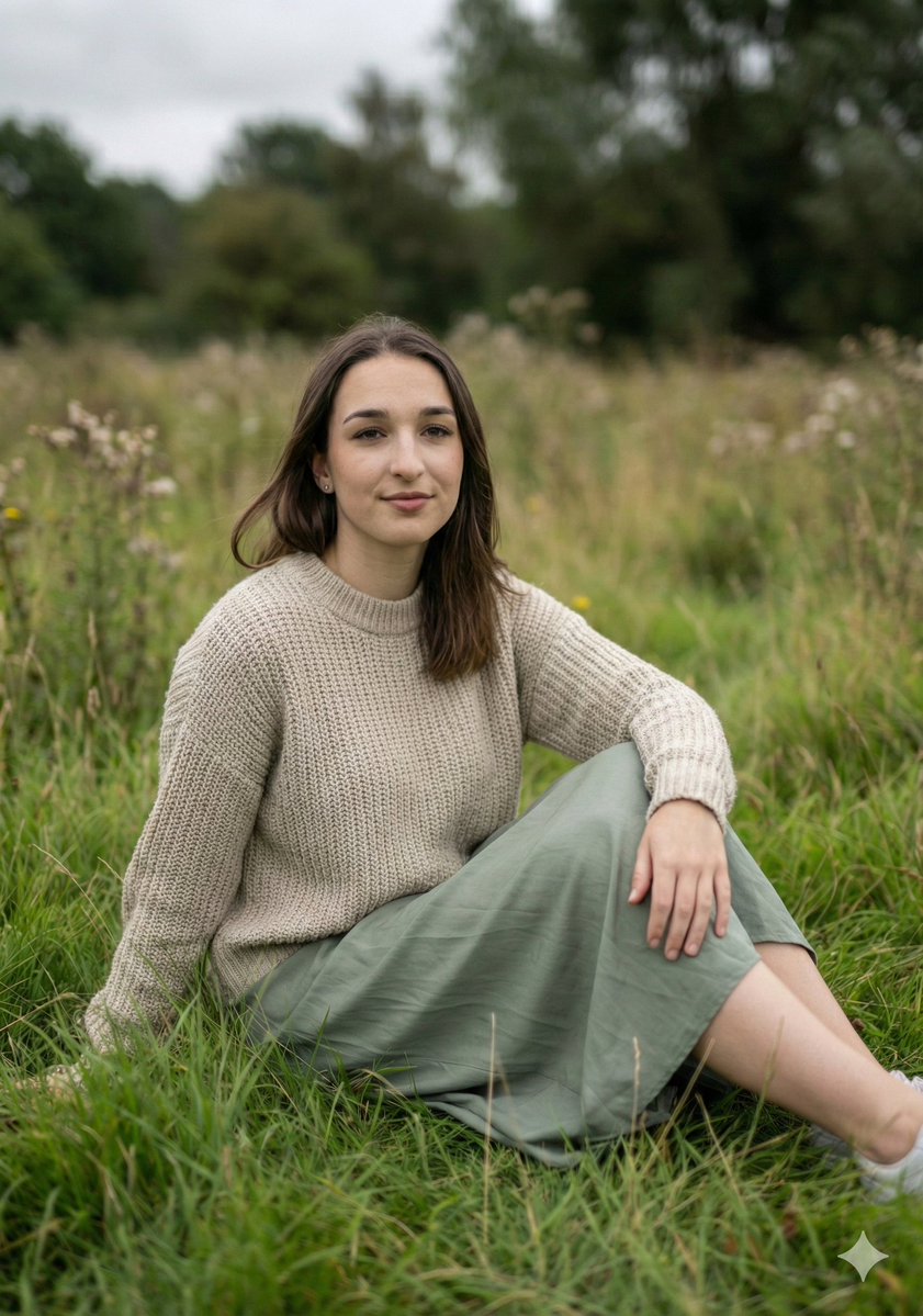 Serene Girl in Meadow