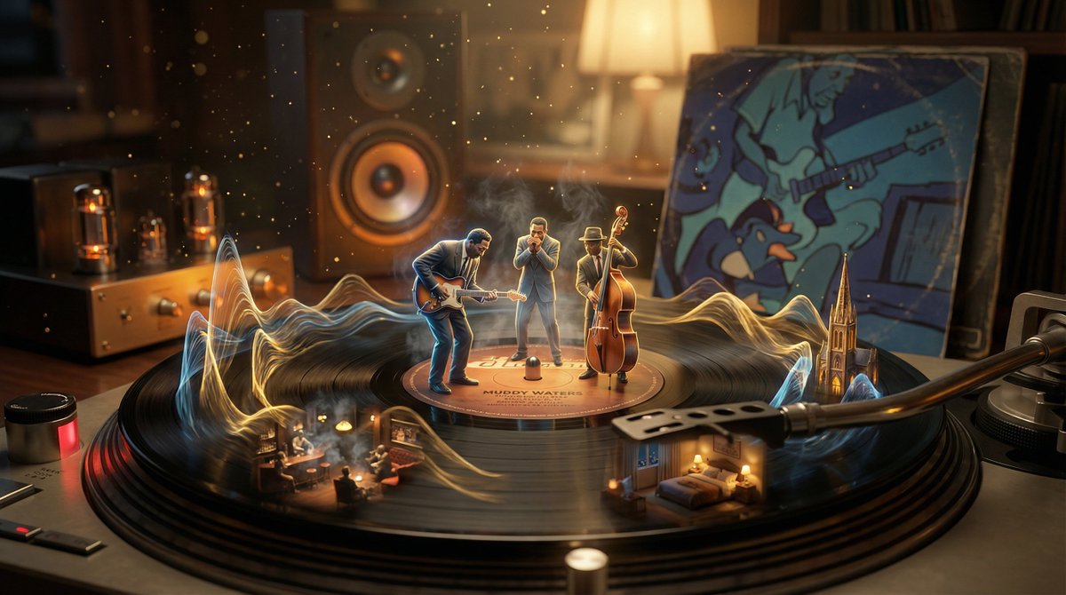 Vinyl Record Sound Visualization Art