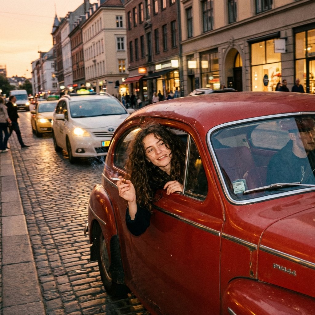 Dusk Vintage Car Portrait