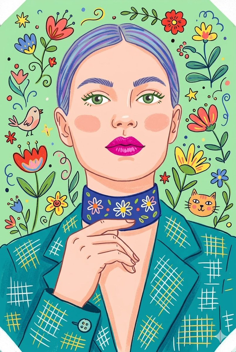 Whimsical Folk Art Storybook Illustration