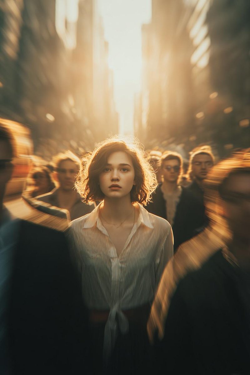 Cinematic Urban Solitude Portrait