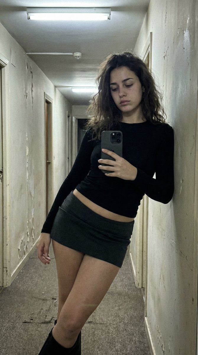 Late Night Hallway Raw Selfie