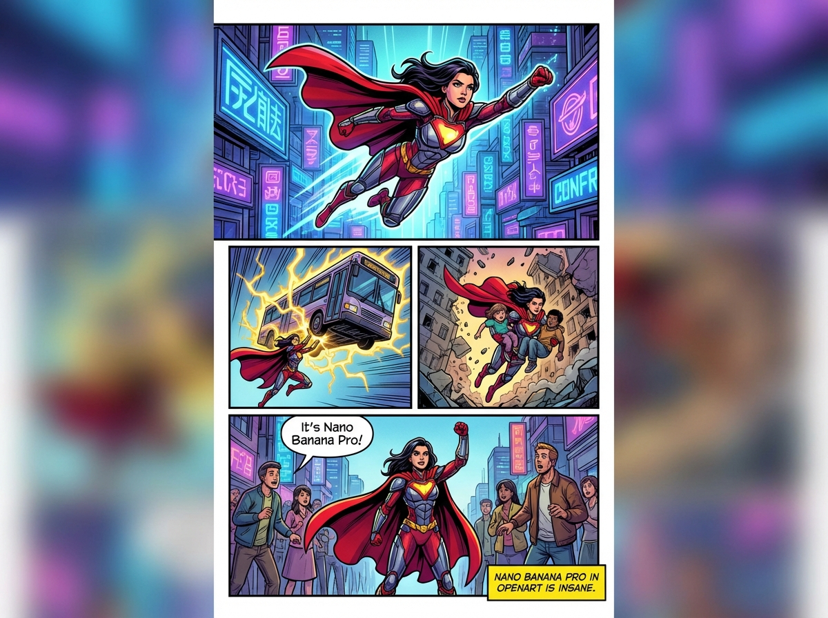Marvel Style Futuristic Heroine Comic