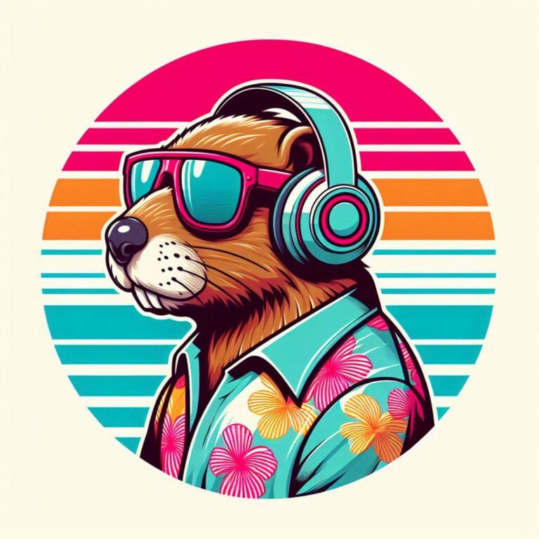 80s Miami Vice Beaver Vector Art