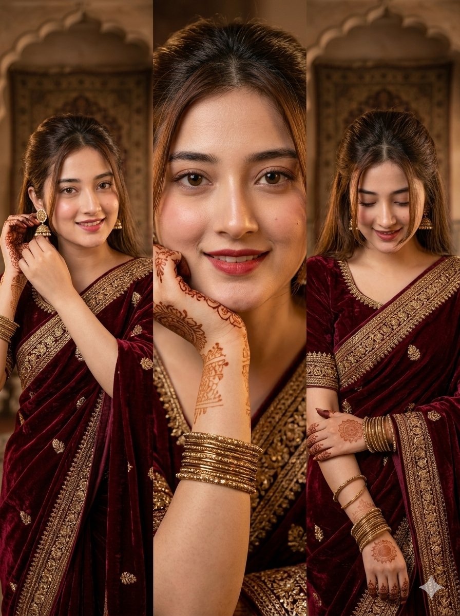 Cinematic Indian Saree Portrait