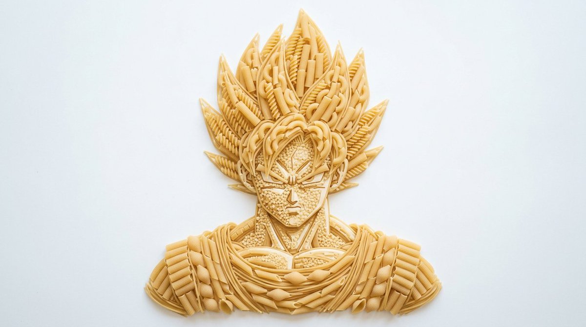 Pasta Art Portrait