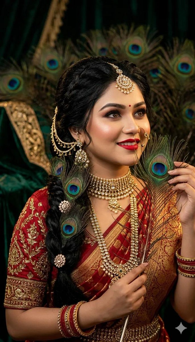 Peacock Bride Cinematic Portrait