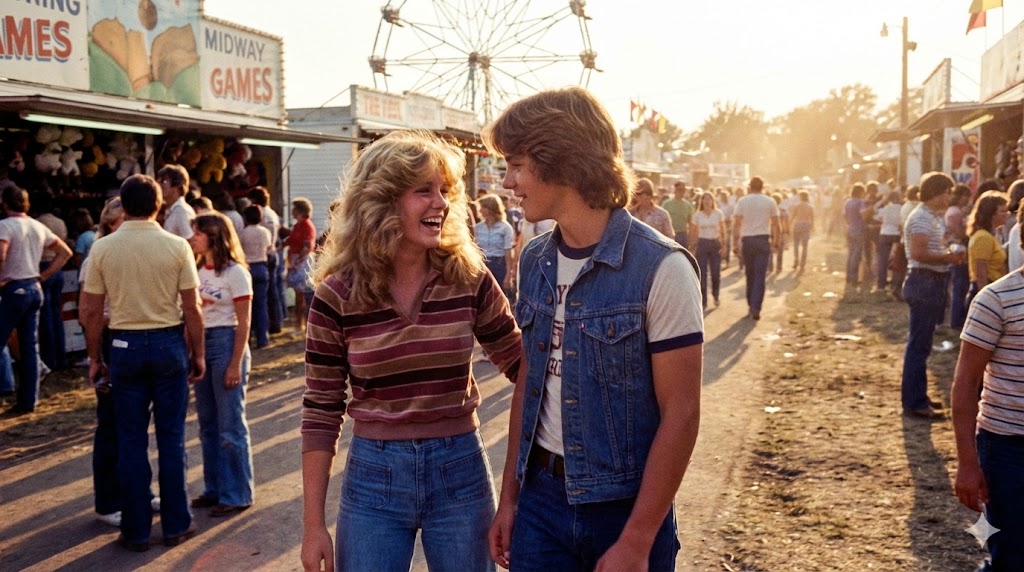 Retro County Fair Couple