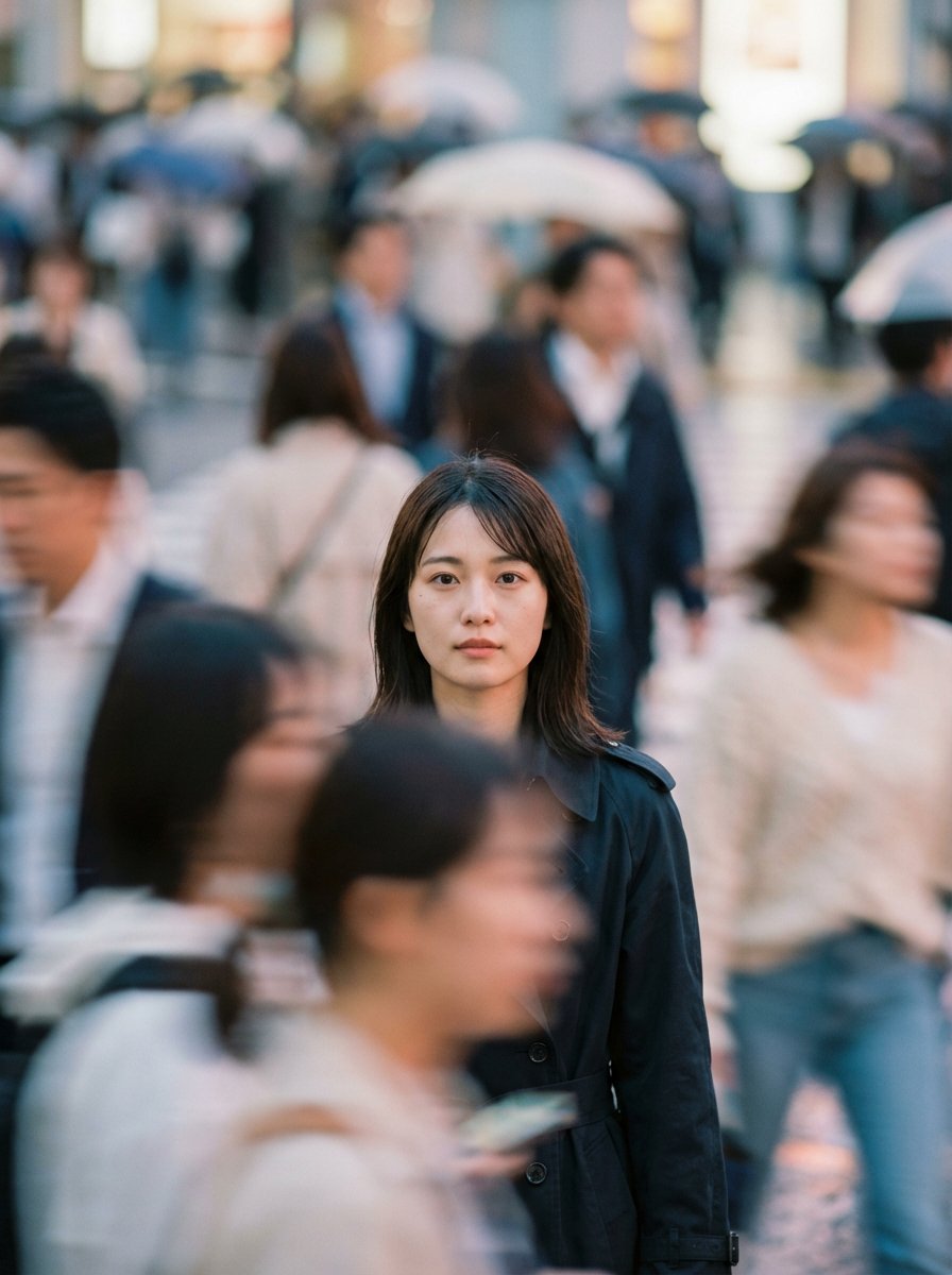 Stillness in the Motion Blur Crowd
