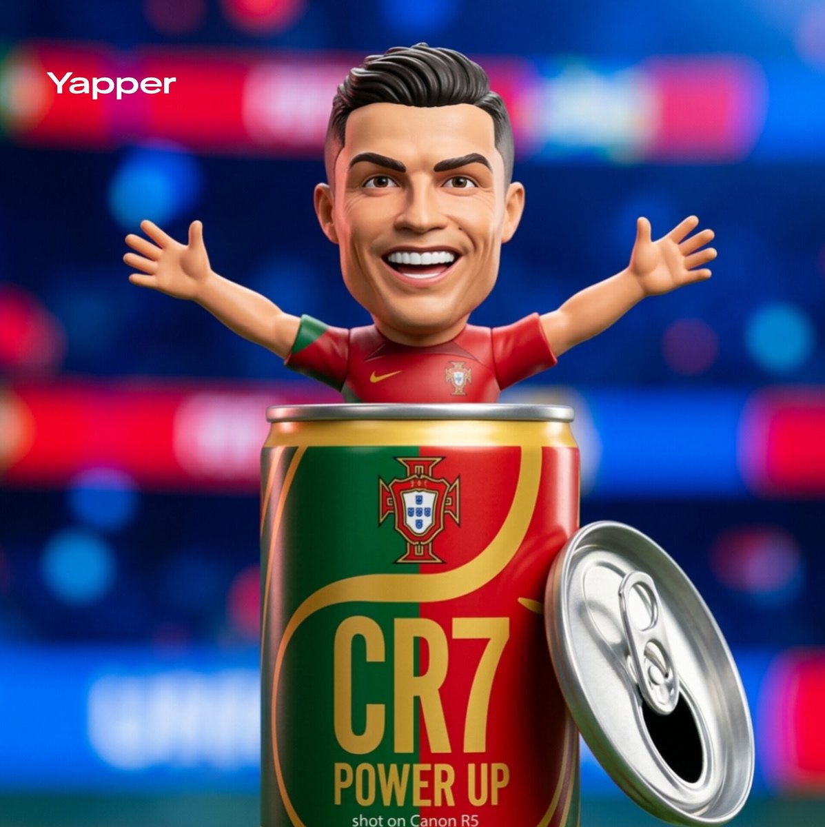Football Figurine Popping Energy Drink