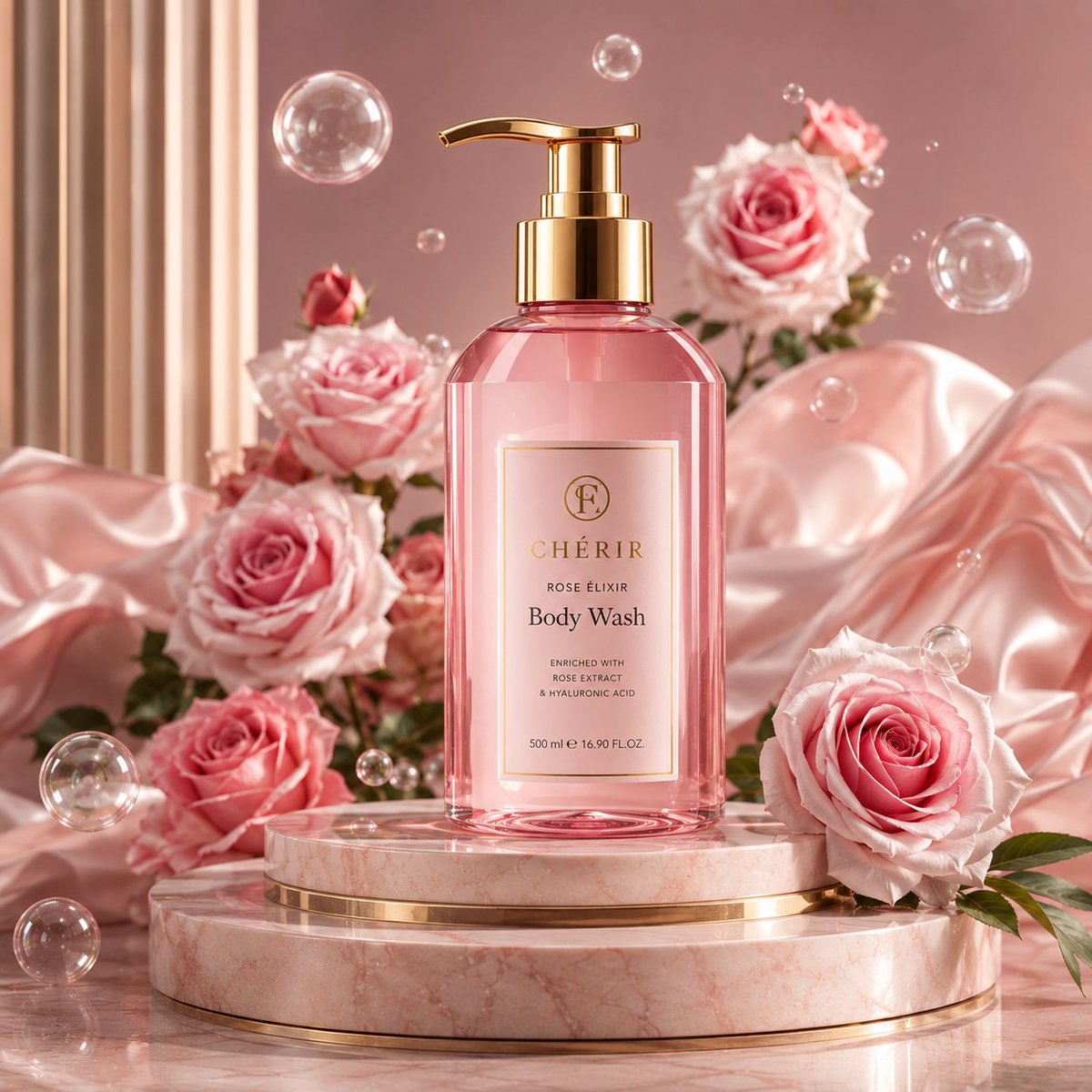 Luxury Rose Perfume Ad Visual