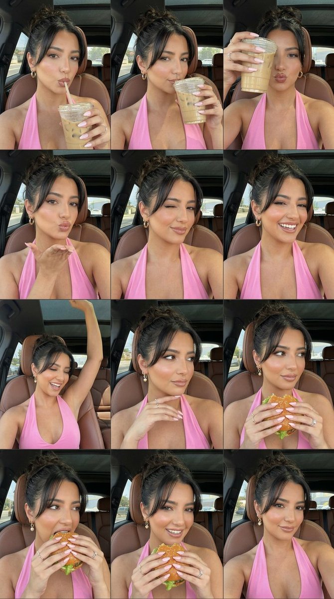 Porsche Girl 3x5 Selfie Collage