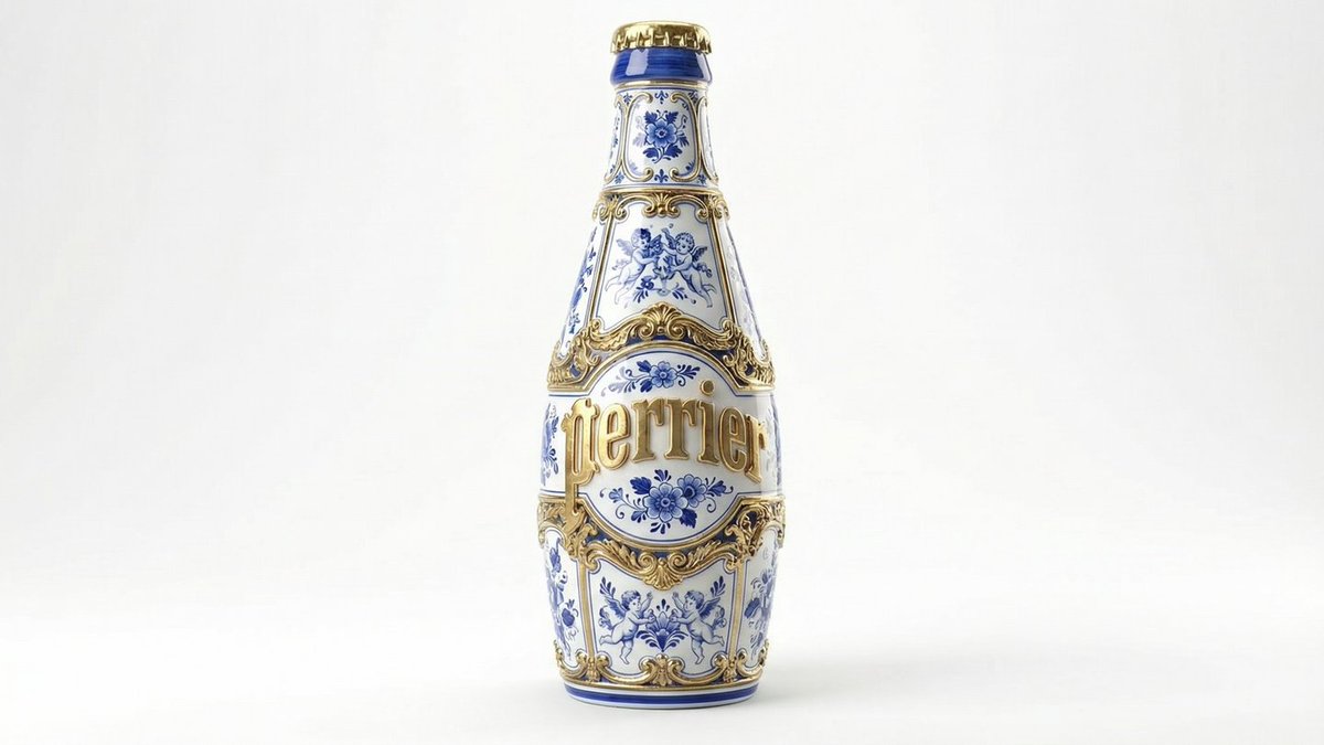 Gilded Delftware Masterpiece