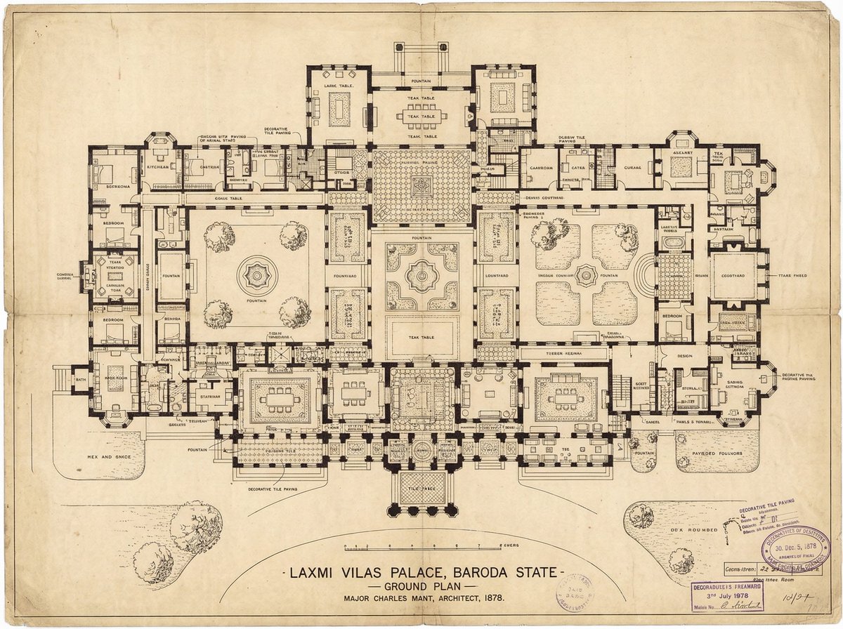 Laxmi Vilas Palace Detailed Construction Plan