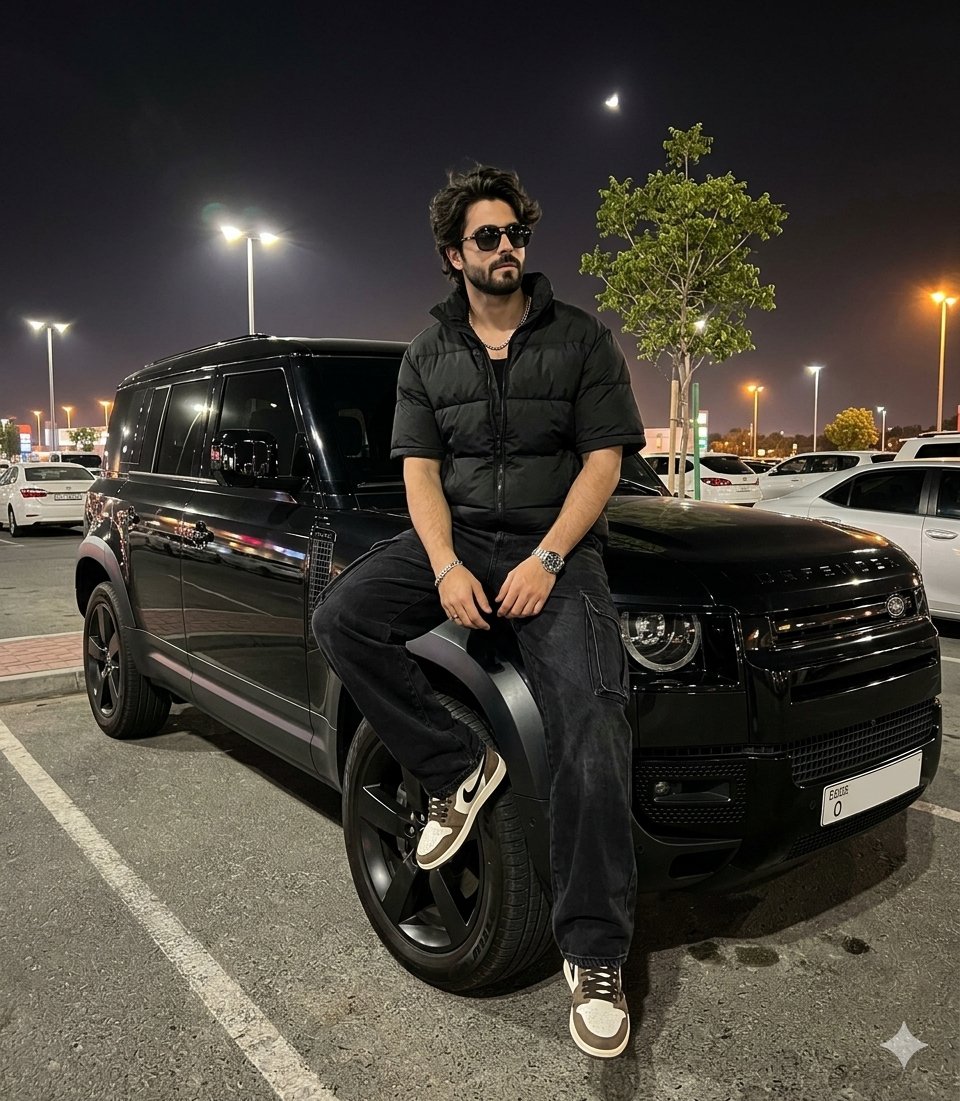 Night Parking Lot Style Portrait