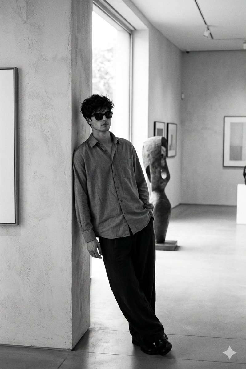 1990s Black And White Gallery Portrait