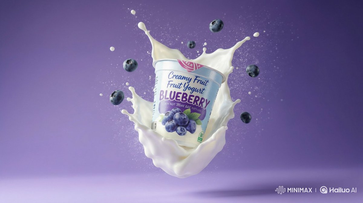 Floating Blueberry Yogurt Splash