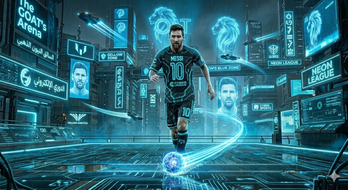 Cyberpunk Soccer Neon Future City
