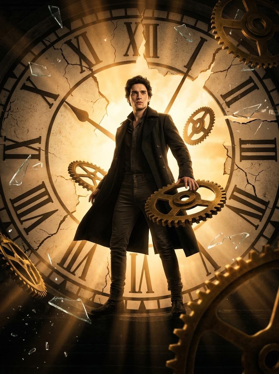 Epic Broken Clock Cinematic Portrait