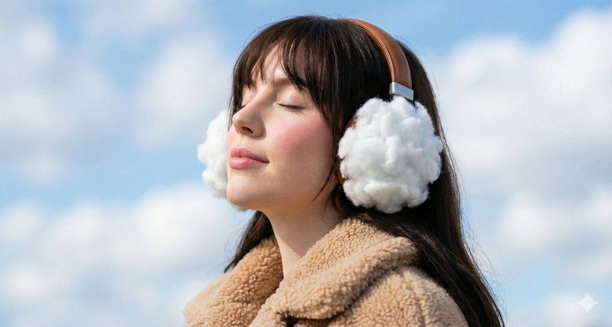 Dreamy Cloud Girl Portrait