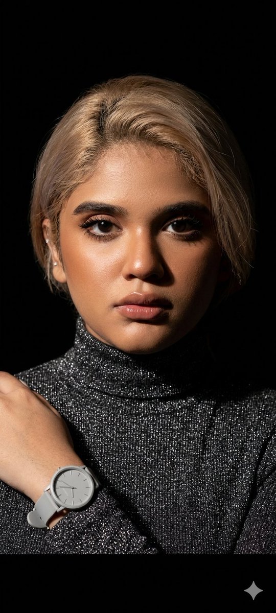 Dramatic Studio Portrait of Elegant Woman