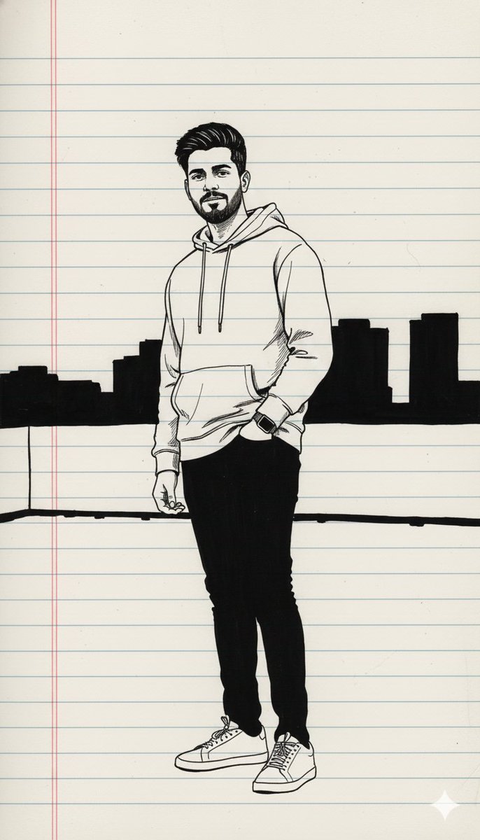 Minimal Ink Full Body Illustration