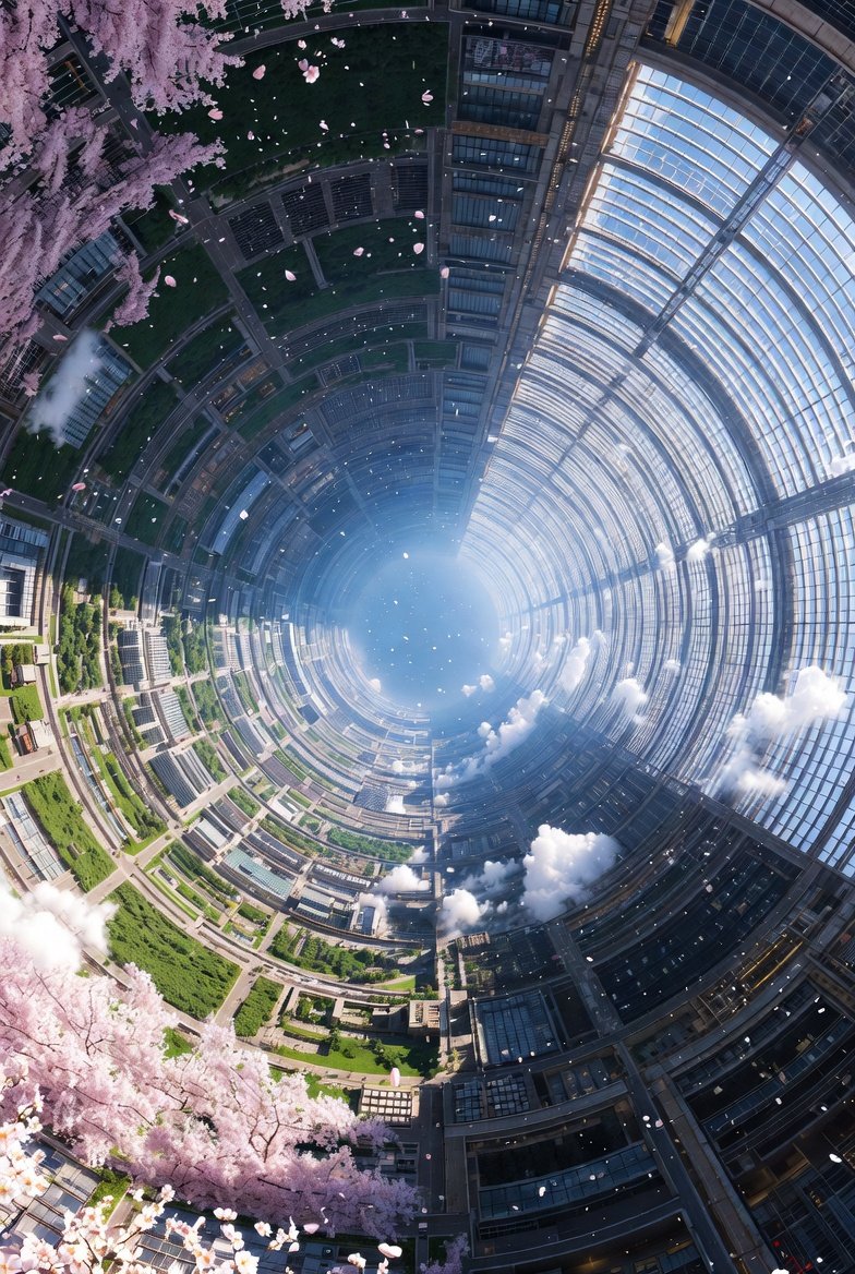 Giant Space Cylinder Biosphere