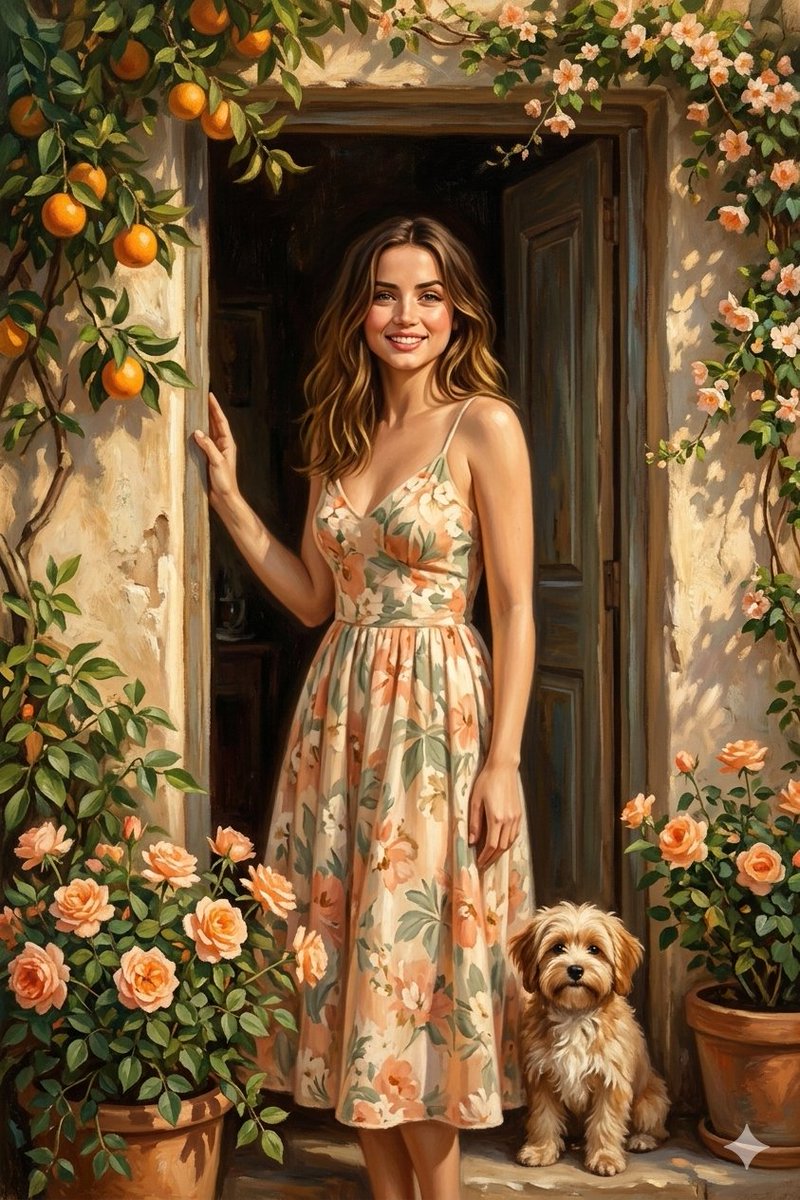 Dreamy Mediterranean Girl Portrait