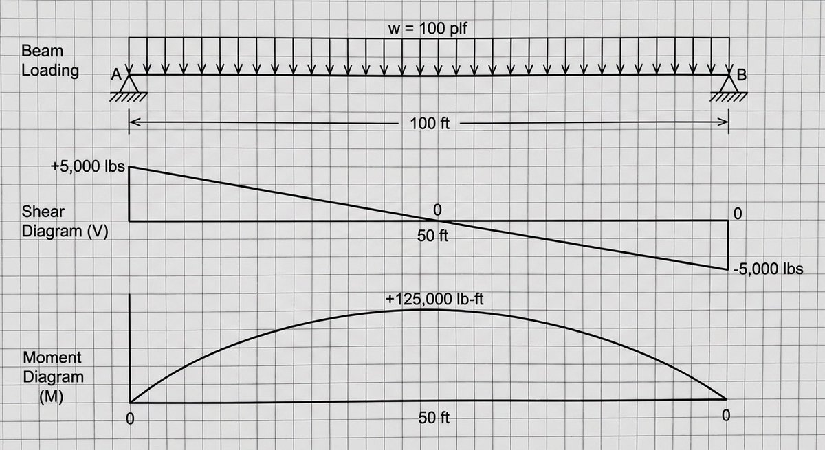 Shear Moment Beam Diagram