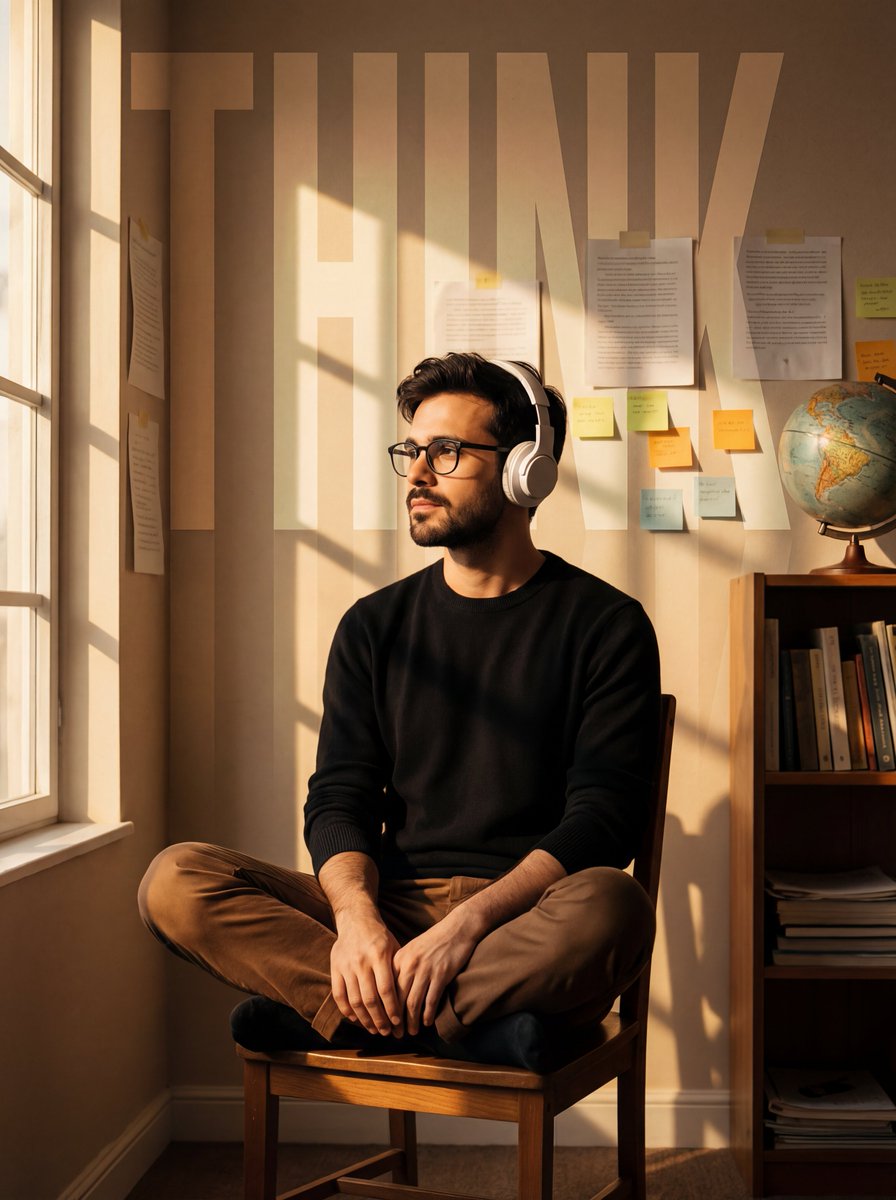 Thoughtful Young Man in Golden Light