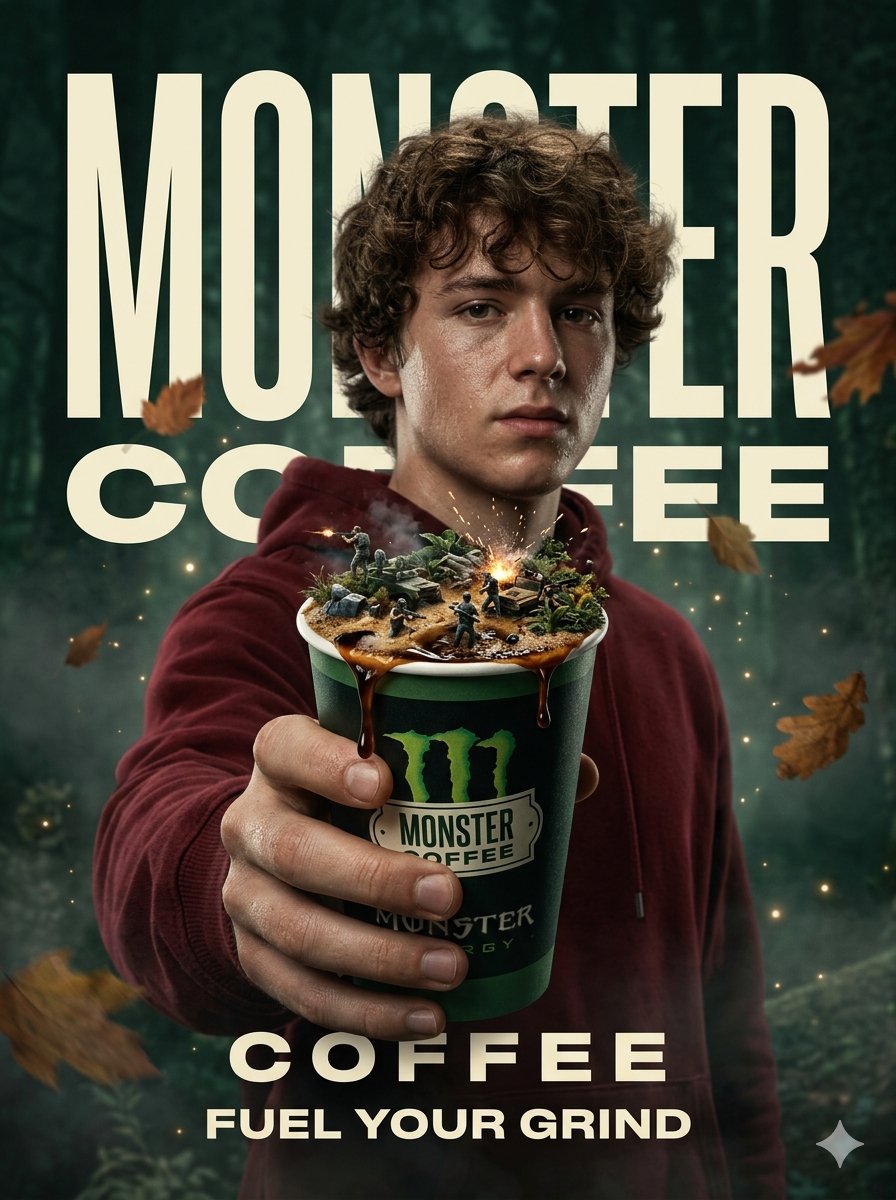 Ultra-Realistic Fantasy Coffee Ad