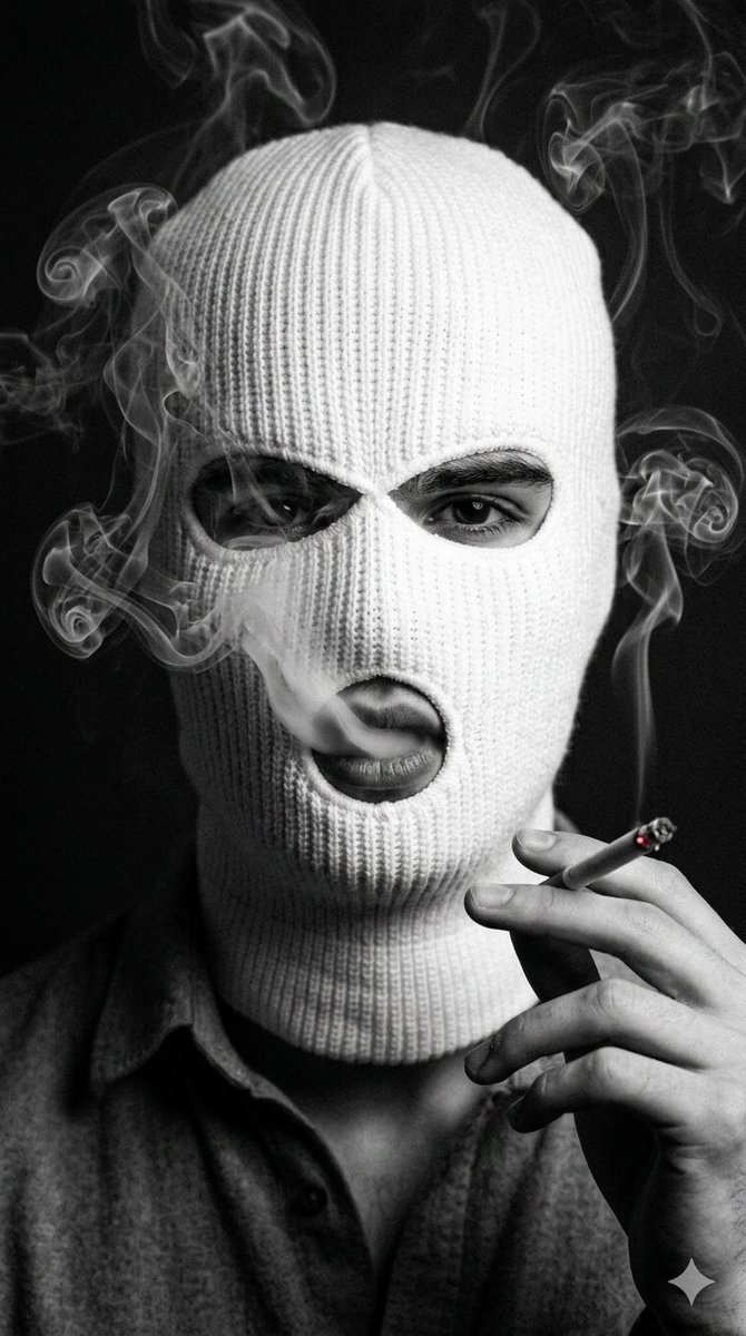 Noir Smoke Mask Portrait