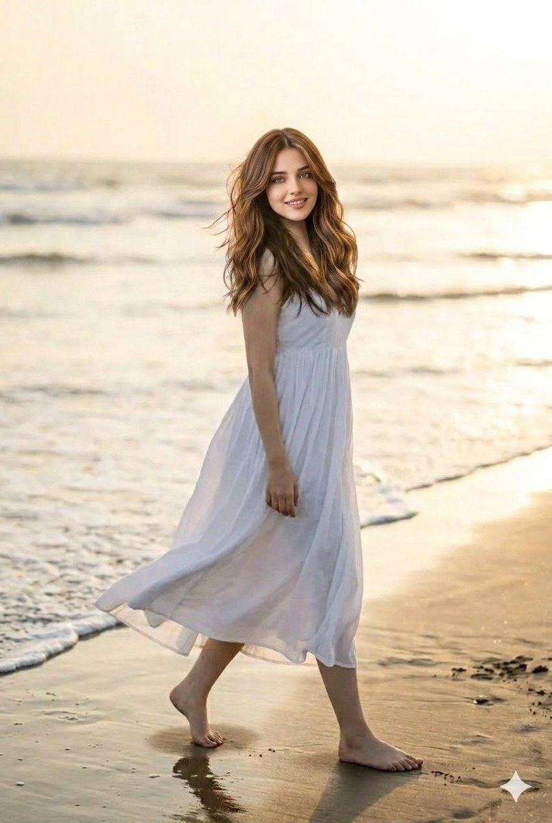 Golden Hour Cinematic Beach Portrait