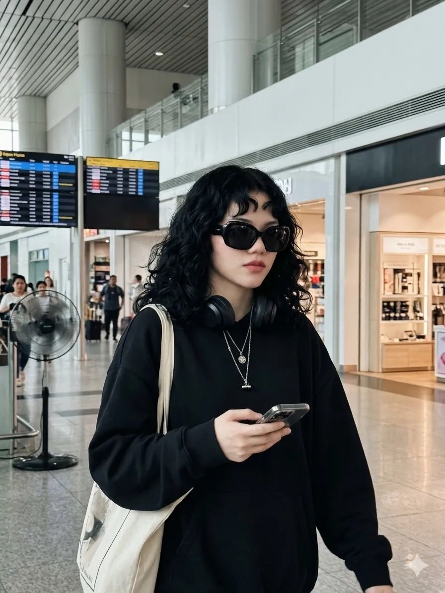 Airport Street Style Fashion Portrait