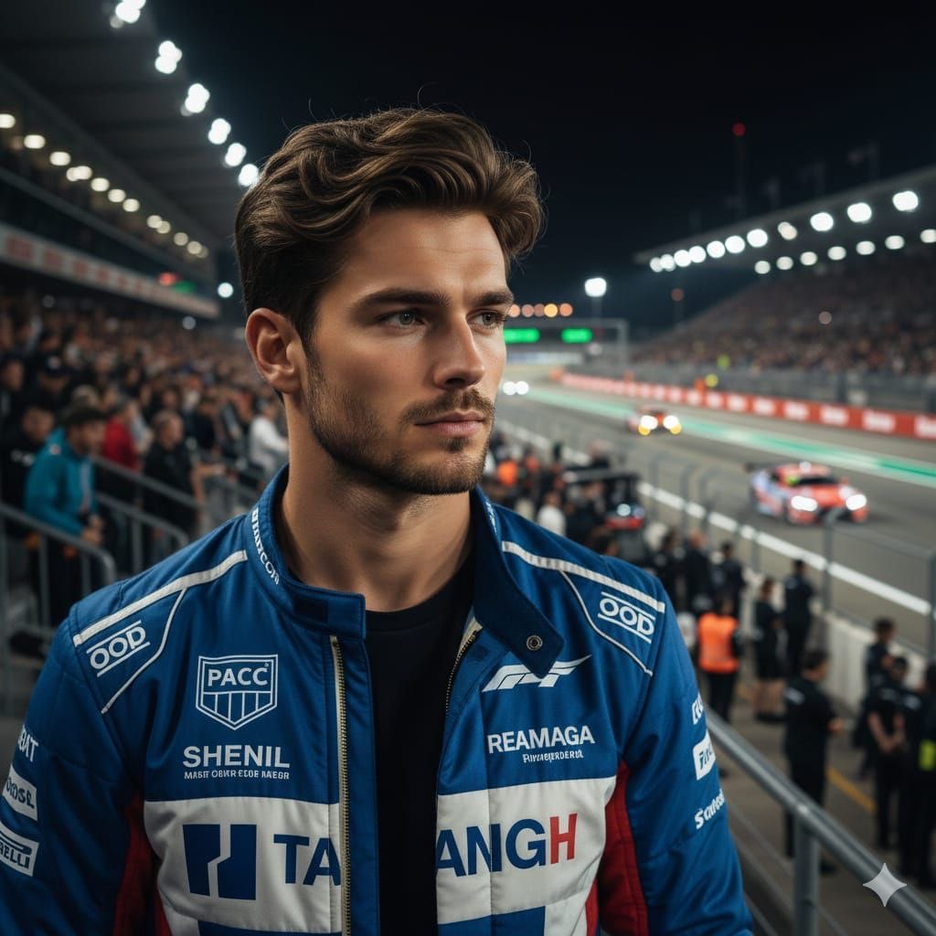 Cinematic Night Racer Portrait