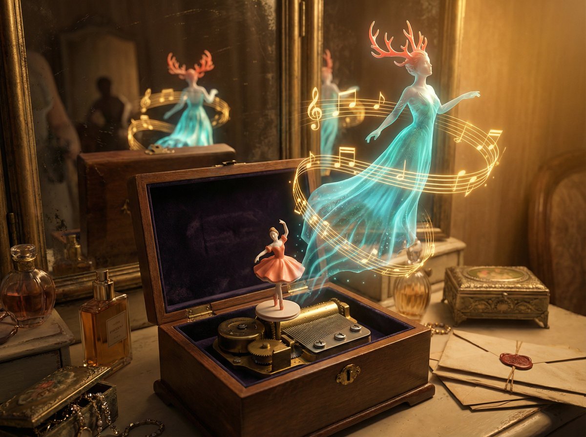 Antique Music Box Mechanical Romance