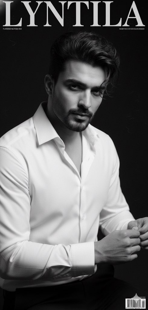 Hyper-Realistic Black and White Editorial Portrait