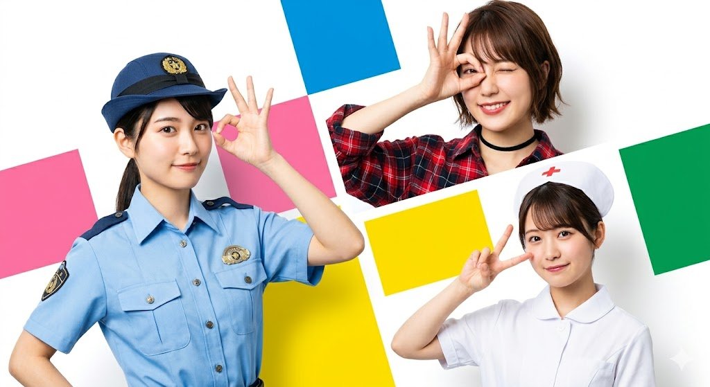 Japanese Ad Style Three Women