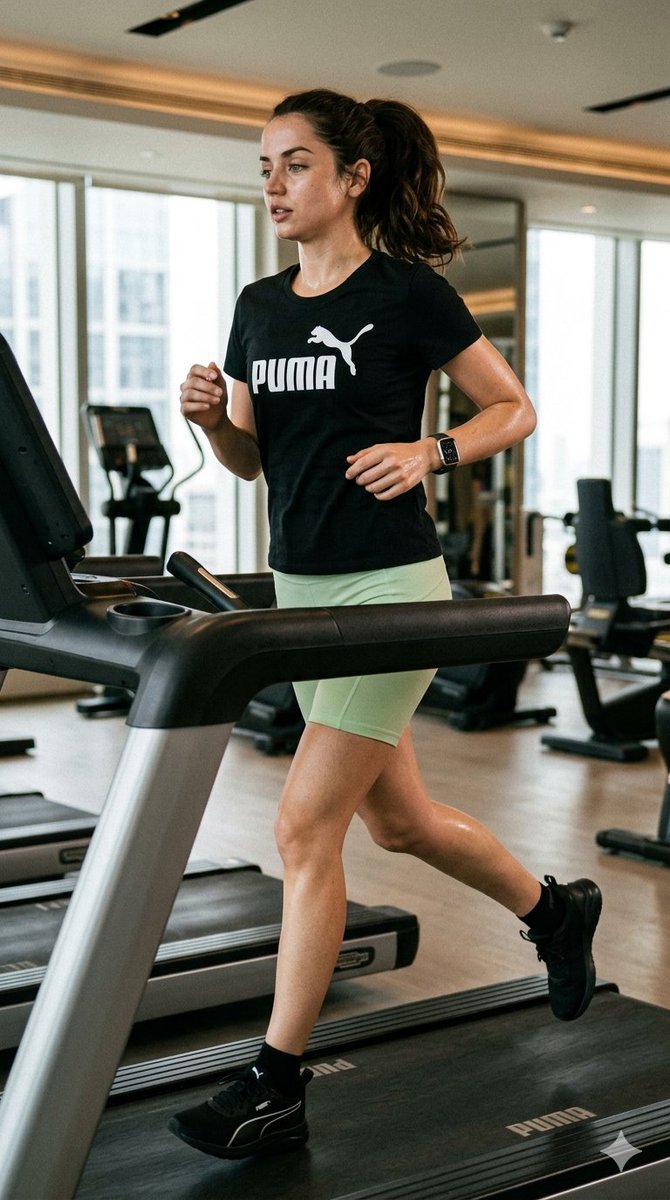 Gym Ponytail Jogging Portrait