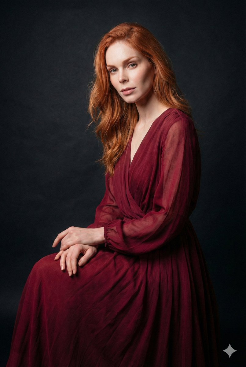 Crimson Ethereal Portrait