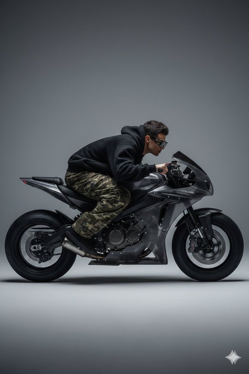 Dark Futuristic Motorbike Speed Render