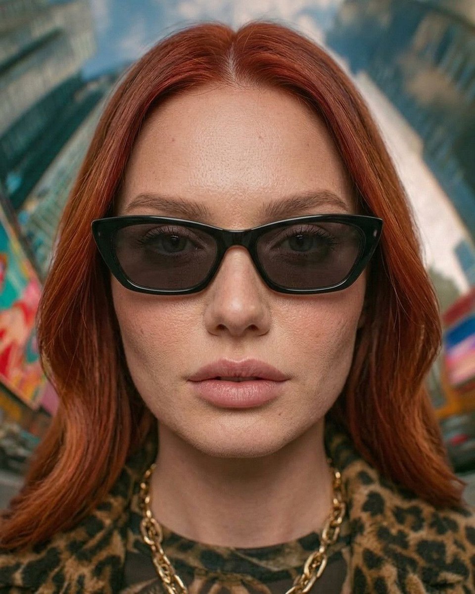Cinematic Urban Fashion Portrait Red Hair
